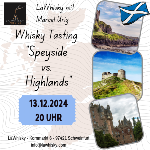 Schottland Whisky Tasting Highland vs. Speyside